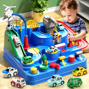 Kids Race Track Car Set – Viral TikTok Hot Toy 2026 Interactive Parking Garage Playset with Mini Cars, Ramps & Slides, Road Signs, DIY Assembly, Lights & Sounds, Best Gift for Boys & Girls, Fastest Track, Trendy Play Toy