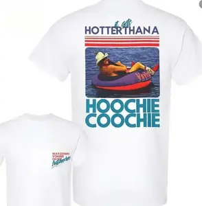 Hotter Than a Hoochie Coochie Graphic T Shirt Unisex Country Concert Tee Vintage Western Summer Shirt Nashville Music Festival Outfit Soft Breathable Cotton Lake Party Streetwear Trendy Cowboy Vibe Gift Fast 24H Shipping Casual Oversized Top
