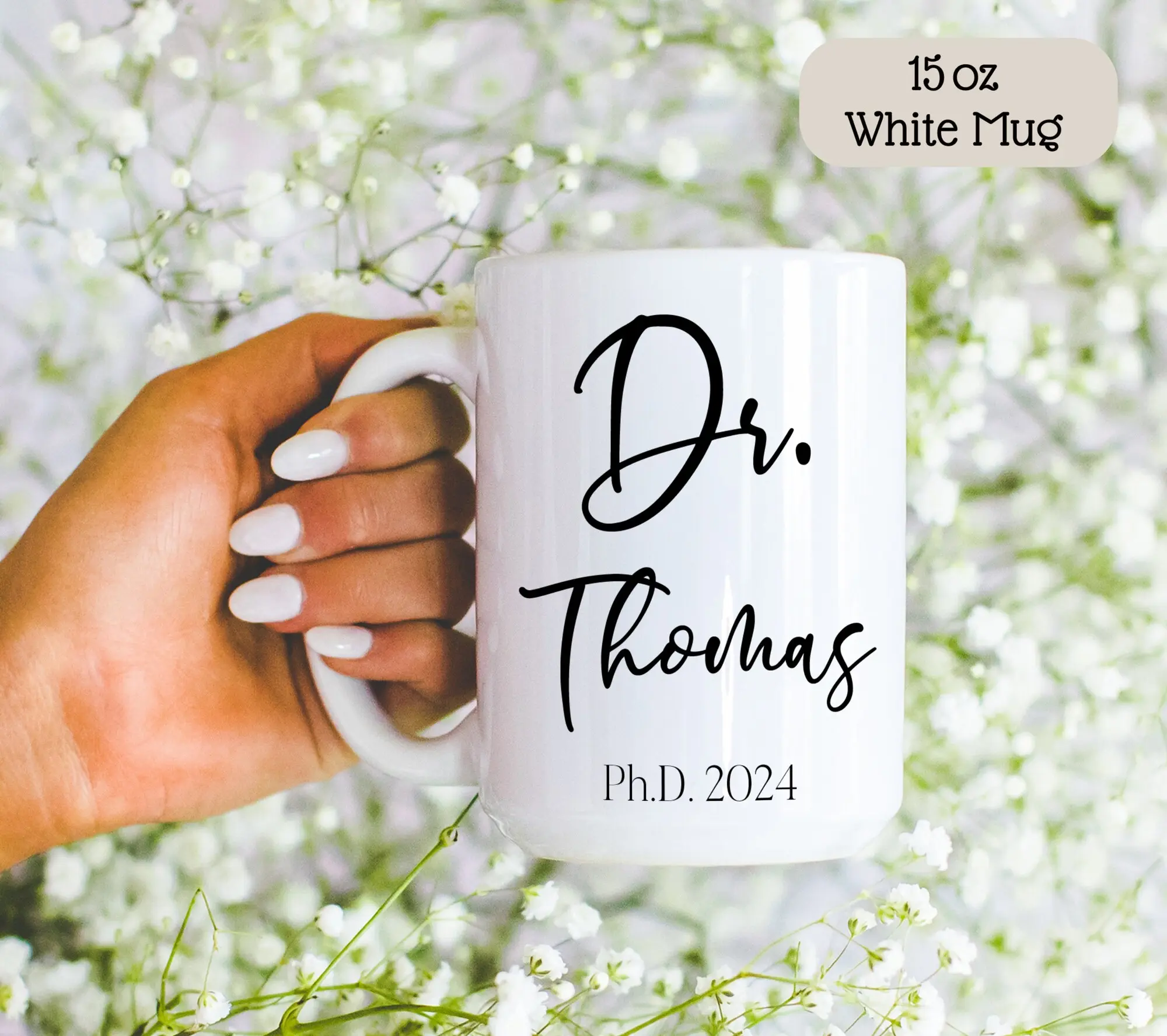 Custom Dr Coffee Mug, Personalized PhD Graduation Gift, Doctorate Degree Graduate Mug, Dr Mug, PhD Grad Gift, Graduation Gift