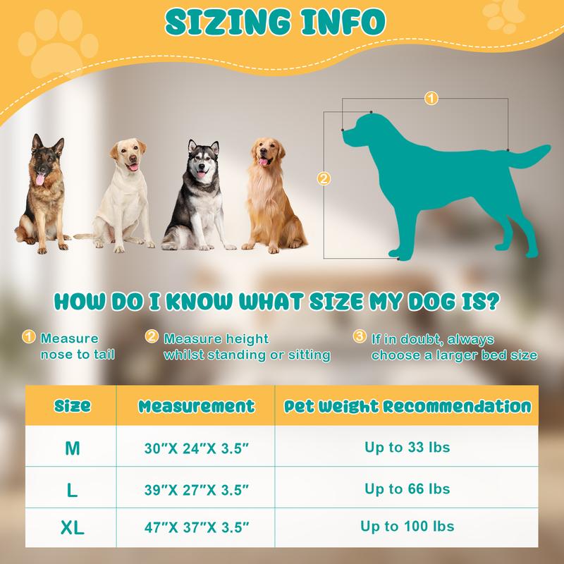 Large / Extra large dog bed ,Washable , Removable Cover , Flannel super soft Dog Crate Beds Fulffy Comfy Kennel Pad Anti-Slip Pet Sleeping Mat