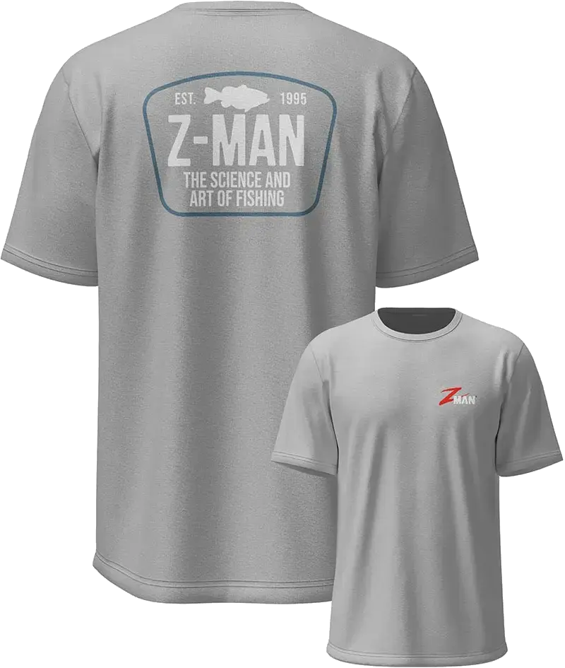 Z-MAN Fishing T-Shirt – Outdoor Angler Graphic Tee Featuring Custom "The Science and Art of Fishing" Vintage Bass Design, Retro Est 1995 Premium Hunting & Fishing Apparel Novelty Gift for Bass Fishing Enthusiasts, Menswear Medium Men's