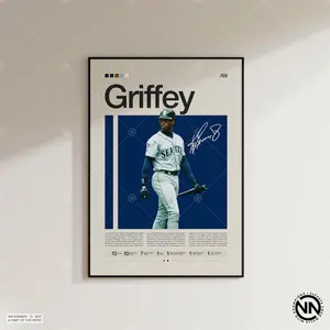 Ken Griffey Jr. Poster , Baseball Poster, Sports Poster, Sports Bedroom Posters, Poster Decor Room
