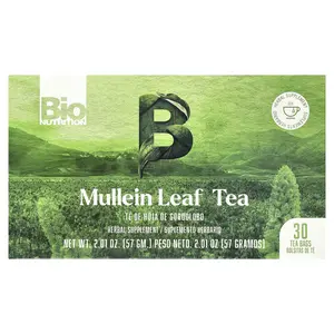 Bio Nutrition Mullein Leaf Tea, Caffeine Free, 30 Tea Bags, 2.01 oz (57 g)