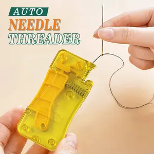 Convenient Automatic Needle Threaders with Self-Thread Guide, Simple Plastic Threader Tool Spring Needle Threader for Elderly and Adult Sewing Projects