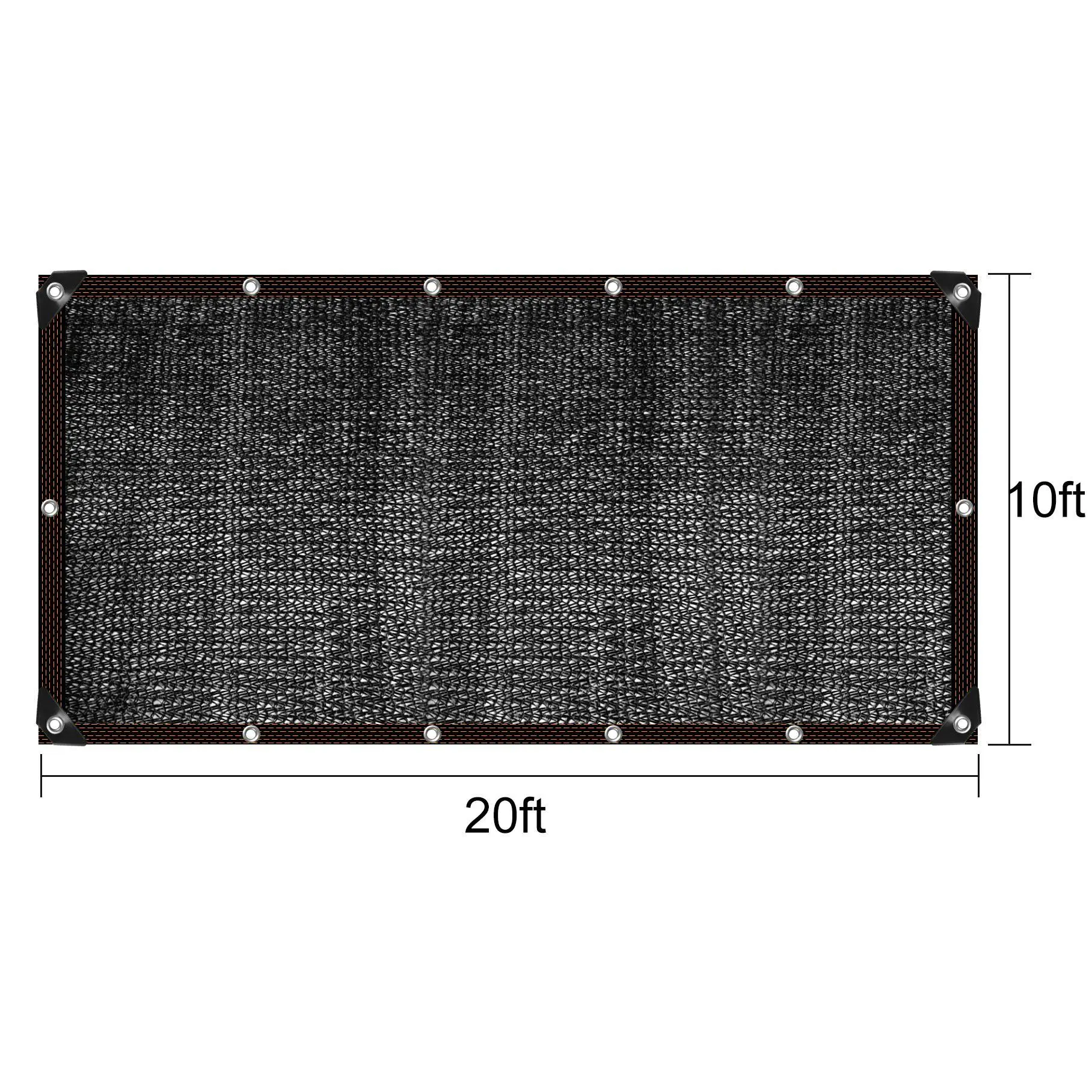 40% Sunblock Shade Cloth 10ft X 20ft Black Mesh Tarp - Ideal for Plant Cover, Greenhouse, Chicken Coop, Outdoor Shade, and Pet ProtectionOutdoorfunValentine's Day, gift