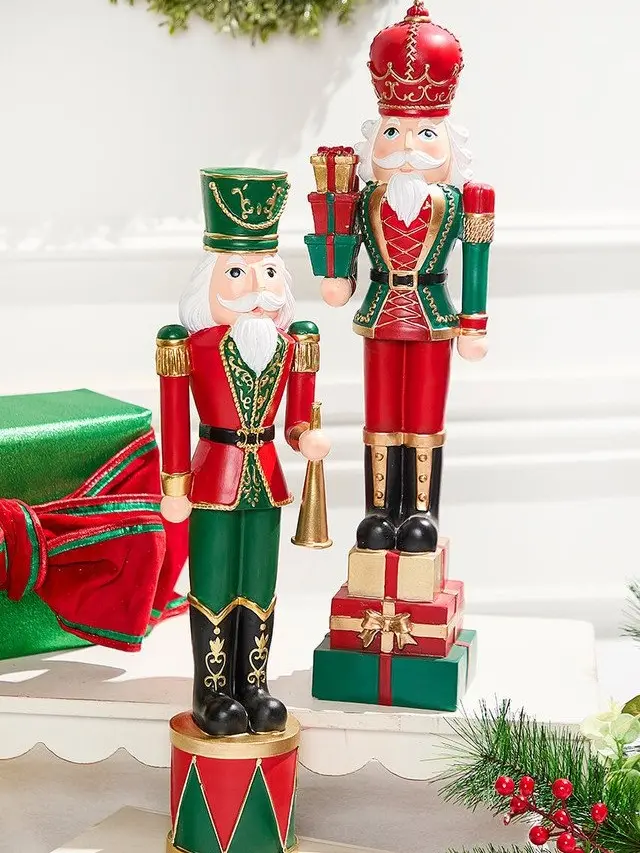 19 Inch Resin Nutcracker Figurine, Christmas Holiday Table Decor