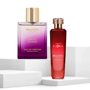 BellaVita Luxury Date & Timeless Flora Combo | Eau De Parfum for Women | Fruity-Spicy & Floral Bouquet | Long-Lasting Women’s Perfume Set (2 × 100 ml)