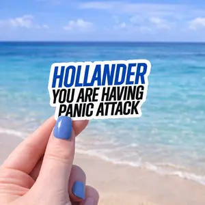 Hollander You Are Having Panic Attack Sticker, Heated Rivalry Hockey Romance Vinyl Sticker, Ilya Rozanov Bookish Sticker