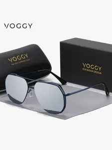 [vogg] Fashionable Polarized Sunglasses, Metal Nylon Frame, UV Protection, Lightweight, Unisex Design, Ideal for Driving & Outdoor Activities