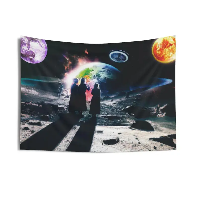 1pc Eternal Atake Vivid Prints Synthetic Tapestry - Lightweight Planet Theme Wall Decor - 1-Piece Indoor Bedroom Dorm Accessory - Polyester Fabric, Multiple Sizes, Wall Decor, One-Piece