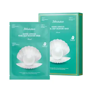 JMsolution Marine Luminous Pearl Deep Moisture 3 Step Skin Care Face Mask Korean Skincare for Dry Skin 10 Sheets Boosting Brightening Moisturizing Moisturizer