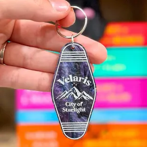 Velaris "City of Starlight" Keychain ACOTAR Bookish Merch Glittering Skyline Design Lightweight Durable for Everyday Use Perfect for Fans of Sarah J Maas's Magical World