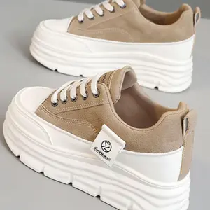 Women's Fashionable Low Top Platform Sneakers, Casual Comfortable Breathable Sports Shoes, All-match Round Toe Shoes for Daily Wear Casual Sneakers Sneaker Shoes