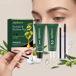 Plant-Based Eyebrow and Lash Dye Set (, Coffee), Smooth and Visible, Natural and Defined Makeup Look