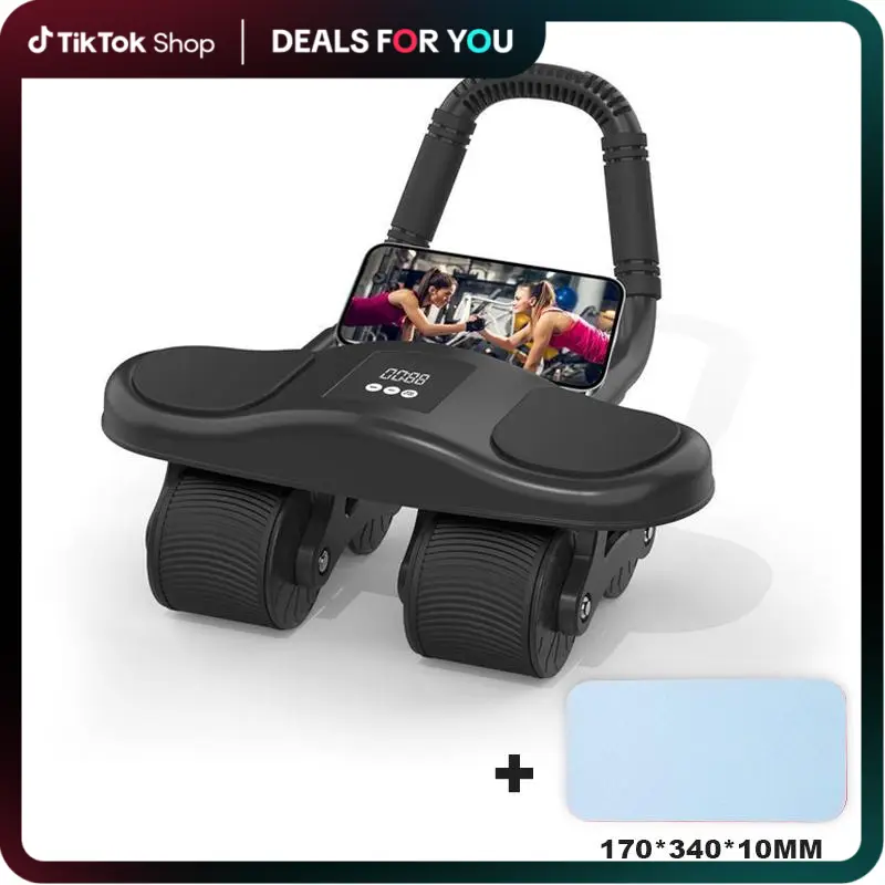Abdominal Wheel Men's and Women's Home Elbow Brace Roller Exercise Machine with Automatic Rebound, Stability, and Elbow Support for Toning Abs dealsf