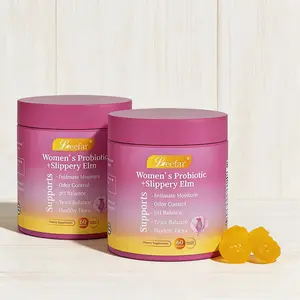 [Try it]Her Juicy All-in-One Probiotic Gummies - Slippery Elm,Prebiotics & Lactobacillus for Women's pH Balance &Dryness Comfort - Hawaiian Pineapple 60 Count