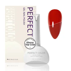 15ML Glossy Top Coat Gel Nail Polish, Diamond Shine Mirror Finish, Long Lasting Anti Stain & Anti Scratch Top Coat, Professional UV/LED Gel