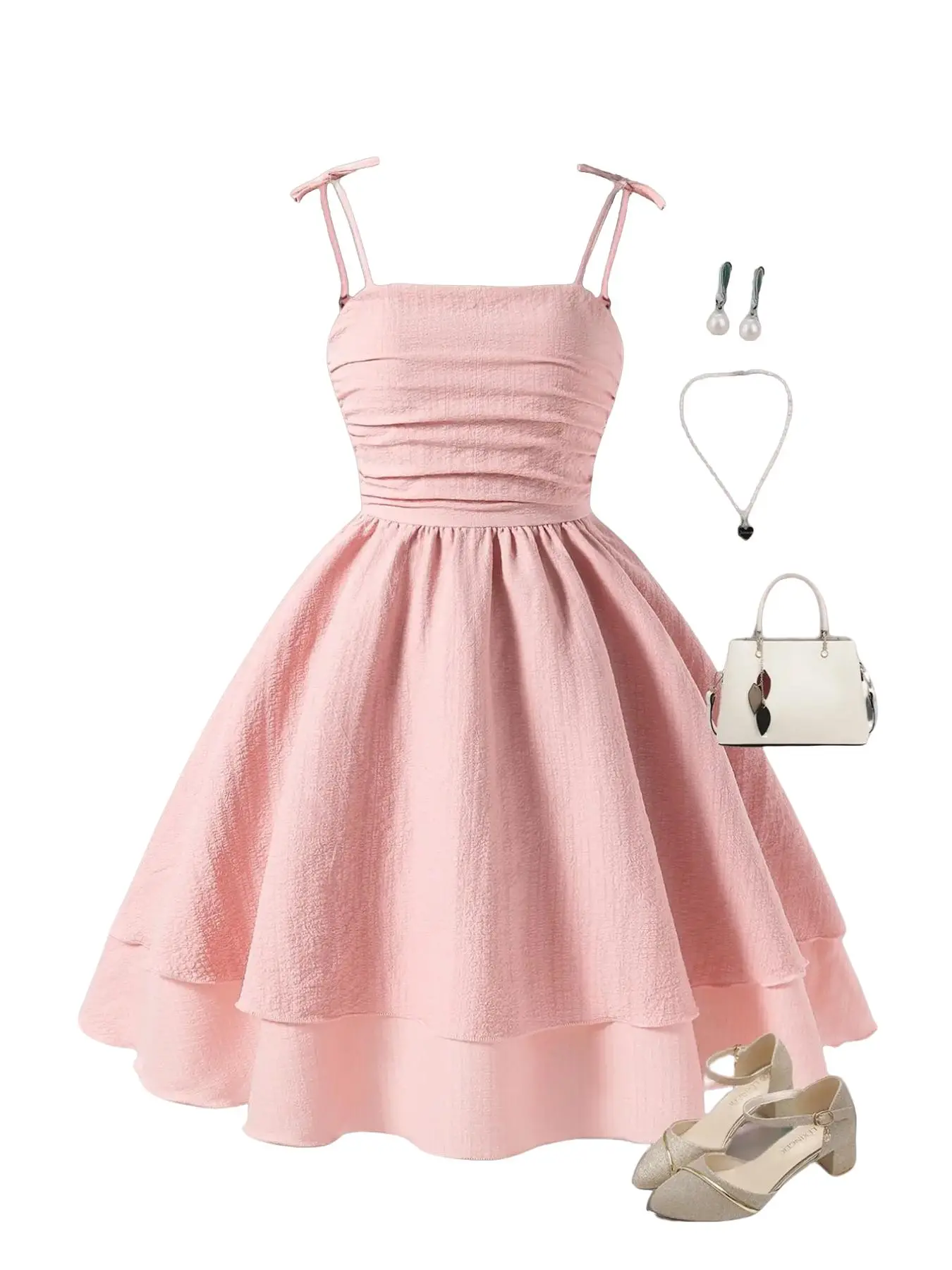Girl's Plain Ribbed Tank Dress, Cute Sleeveless A Line Dress for Party Holiday Wedding Guest Birthday Dress, Kids Summer Clothes, Dresses Summer