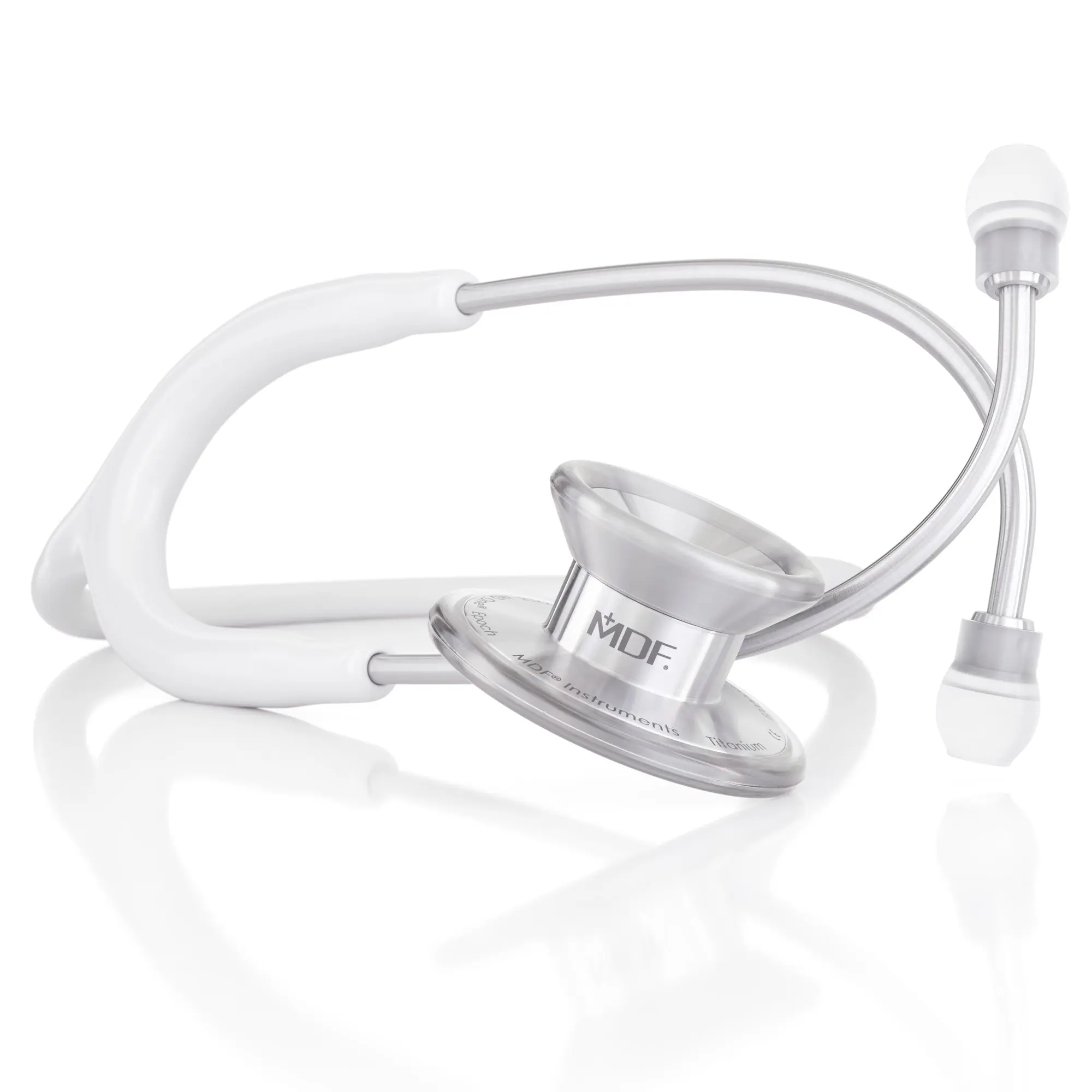 MD One® Epoch® Titanium Adult Stethoscope - White