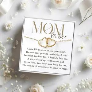 New Mom Gifts for Mom to Be Necklace 1st Mother's Day Congrats Pregnancy Baby Shower Bay Push Gift Thoughful Gifts First Time Expected Mom