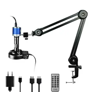 4K 48MP Industrial Microscope With Enhanced Stand, 150X Digital Video electronic  Microscope With USB-C HDMI Port For PCB Soldering Repair