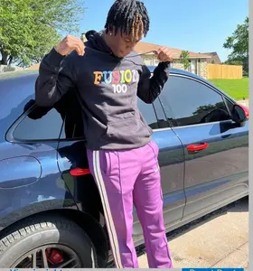 Multicolor Puff Print Hoodie