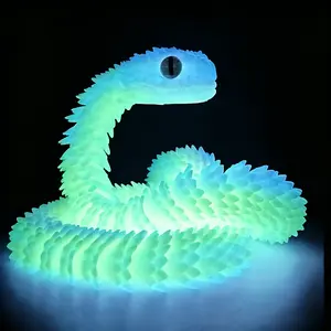 3D Printed Snake Toys, Flexible Articulated Fidget Snake for ADHD & Anxiety Relief, Cool Desk Pet Decor for Boys Girls, Easter Basket Stuffers for Animal Collectors