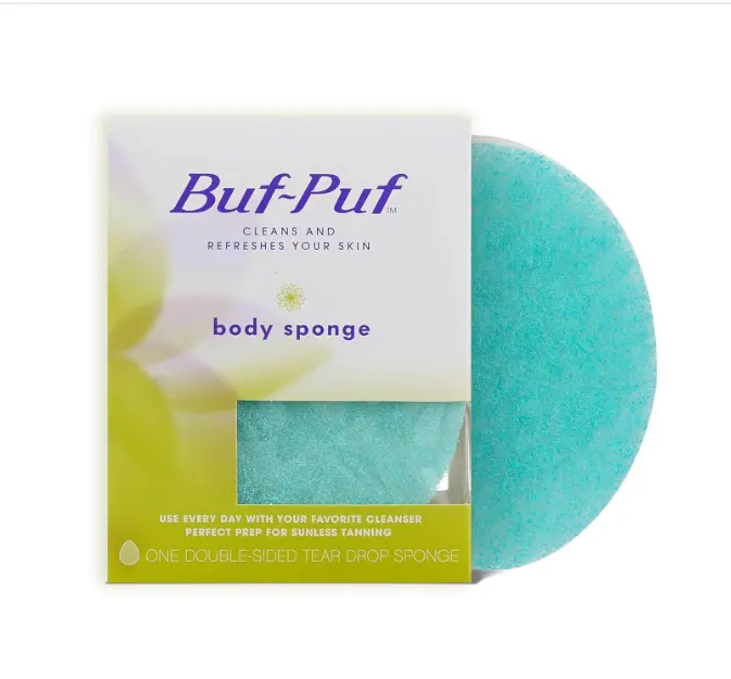 Buf-Puf Body Sponge, Bath Sponge, Dermatologist Developed, Cleanses Skin of Dirt, and Excess Oil, Reusable, Exfoliating, 1 Count