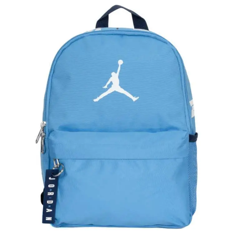 Jordan Logo Fabric Backpack, Multi Compartment Travel Backpack for Men and Women, Sky Blue, Multi Compartment Backpack, Travel Backpacks