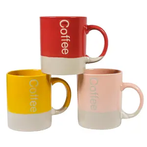 BEILLE Ceramic Stoneware Coffee Mug - Modern 11oz Mug with "Coffee" Print - Durable Dishwasher Safe Kitchen Accessory Drinkware Stylish