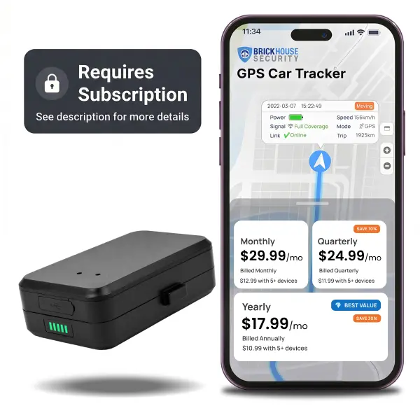 BrickHouse Security - EON Odyssey 18 Month Battery (Subscription Required) - Life GPS Tracker for Vehicles, Assets, Fleet - Hidden Magnetic GPS Tracking Device Track for Years with Single Charge 4G LTE Real Time