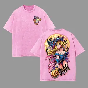 Dark magician girl hot art waifu yugioh duel monster card game anime movie 2 sided washed tshirt sweatshirt hoodie graphic tees menswear
