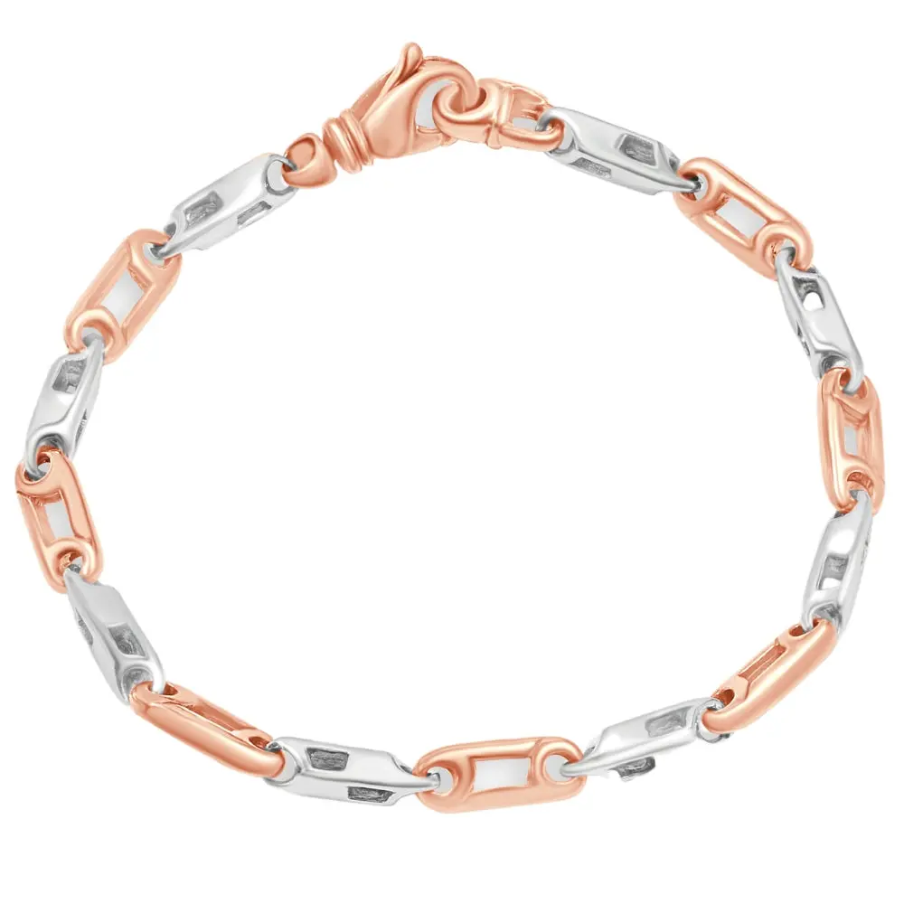Men's Designer Link 14k Gold (22gram) or Platinum (53gram) 4.5-5mm Bracelet 8.5"