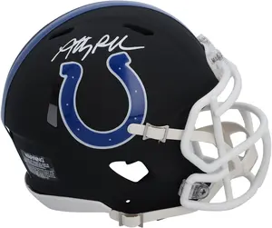 Anthony Richardson Indianapolis Colts Autographed Riddell Black Matte Speed Mini Helmet - Fanatics Authentic Certified