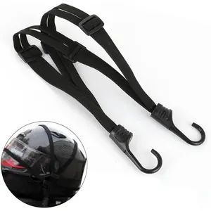 Universal Motorcycle Helmet Luggage Rope, Motorcycle Bungee Cord Bandage, Retractable Elastic Securing Strap for Helmet Luggage