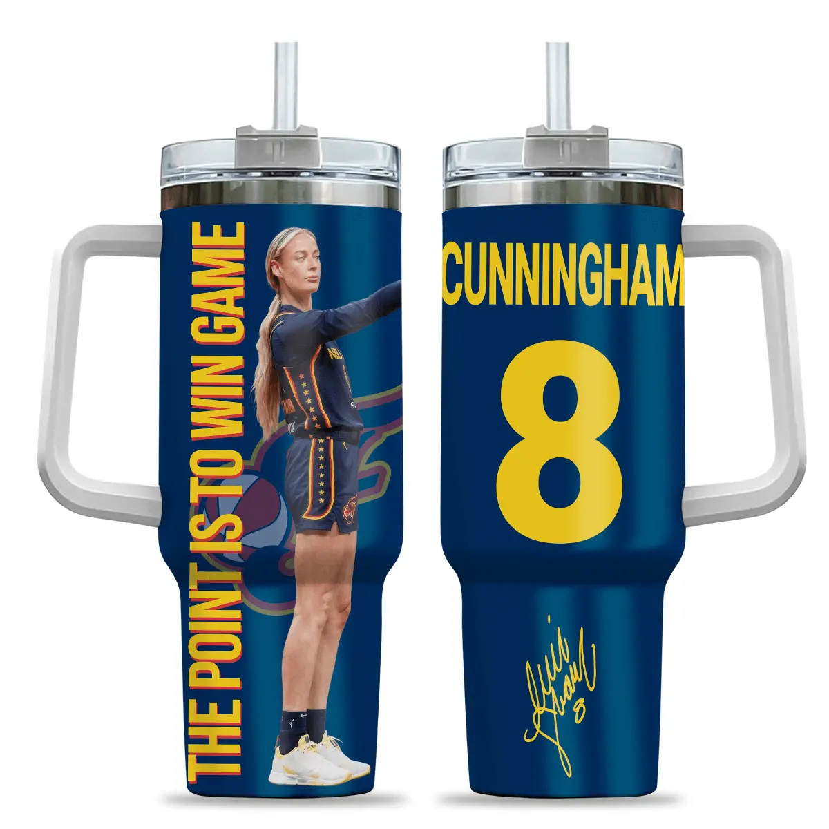 Sophie Cunningham Point God 40oz Tumbler With Handle, MK 20oz Tumbler, Women Basketball , Indiana Basketball