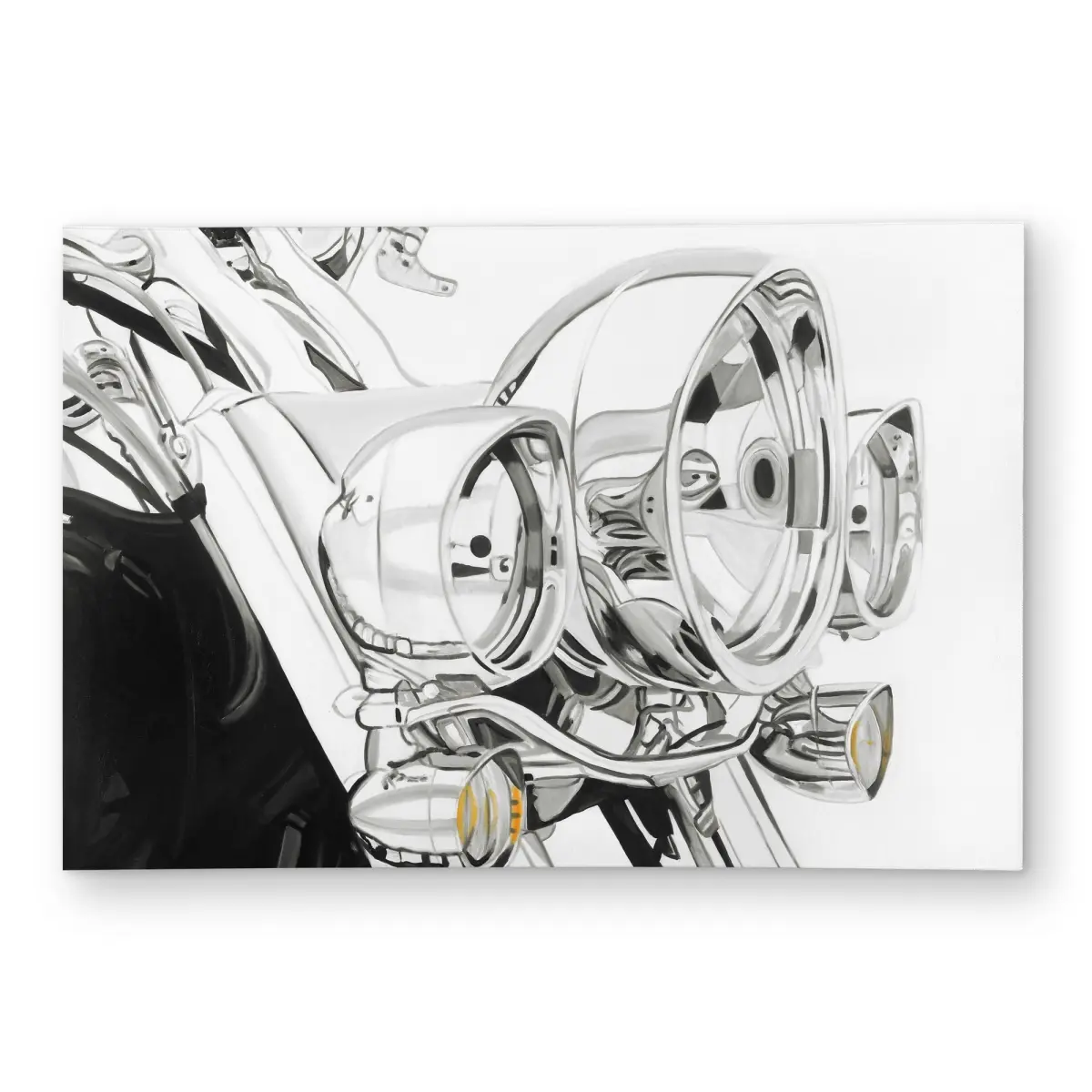 360 stand Vintage Rectangle Motorcycle Art Area Rug, 4x6 ft, Man Cave Garage Decor, Outdoor Textile for Patios, Vintage Area Rugs, Motorcycle Light Rug