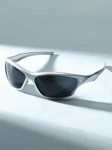 Unisex Vintage Y2k Style Sunglasses, Trendy Casual Sporty  Wrap Around Sunglasses for Everyday Use, Fashion Accessories for Outdoor Activities, Lightweight Durable Sunglasses