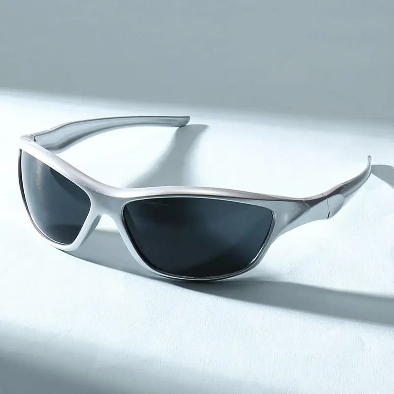 Unisex Vintage Y2k Style Sunglasses, Trendy Casual Sporty  Wrap Around Sunglasses for Everyday Use, Fashion Accessories for Outdoor Activities, Trendy Shades, Lightweight Durable