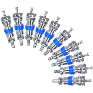 HVAC American Valve Core for R32 R410A R22 Refrigerants, High Pressure Air Conditioning Valve with Teflon Seal, Replacement Parts for Air Conditioning and Refrigeration Systems (50 Pieces)(100 Pieces)