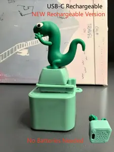 Lizard Keychain with Rechargeable LED Light, Realistic Croak Color Changing Fun Toy, Perfect Gift for Kids & Adults