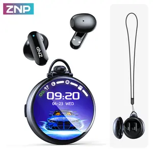 ZNP N03 AI Smart Bluetooth Earbuds，Smart & CompactUnique Tech Gift AI Chat Screen (Front Display) Built-in Bluetooth Earbuds Clear Call Design Watch-Inspired Style Smart & CompactUnique Tech Gift