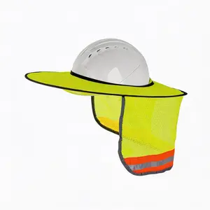 Hard Hat Sunshield – Full Brim Neck Sunshade Cover with Reflective Strip, Upgraded UV Protection & Safety for Construction and Outdoor Work