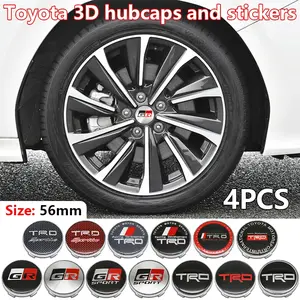 Toyota Gr/grd Wheel HUB Covers + Stickers, Car Modification Accessories, Durable & Thickened Dustproof Design, Enhance Vehicle Aesthetics