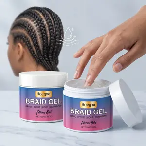 Braiding Gel Set (100g*2), Nourishing and Moisturizing, Maintains Shine, Controls Frizz, Long-Lasting Hold, Suitable for Braids, Twists, Locs, Cornrow