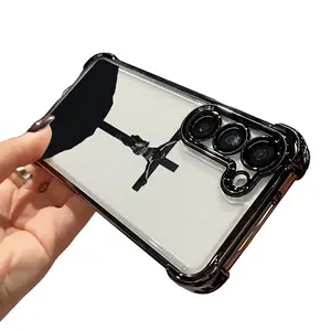 J-Jesus on the cross phone case for Samsung Galaxy S25 S24 S23 S22 S21 FE Ultra Plus 4G5G anti-fall transparent soft back cover Protection Smartphone Cellphone Casing