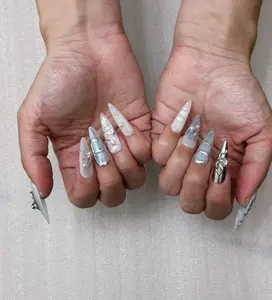 Judith_art-nail 100% Handmade Y2K style Acrylic press on Nails 10 pieces