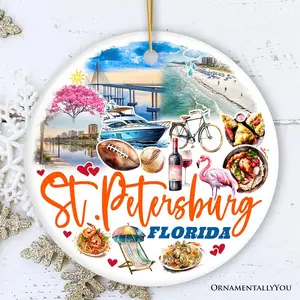 St. Petersburg Christmas Ornament, Florida's Gulf Coast City Souvenir and Decor