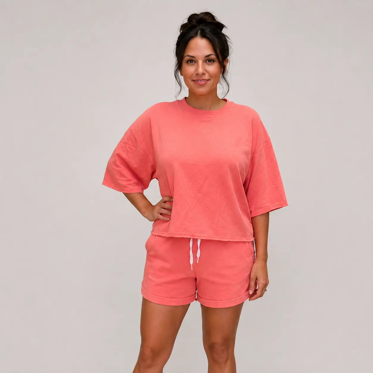2-Piece Women's Lounge Set, Casual Comfortable Womenswear Clothing Set for Daily Wear