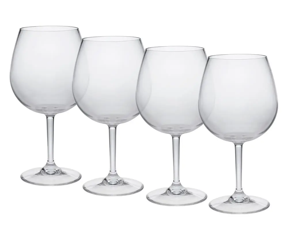 Unbreakable Tritan Plastic Wine Glasses - 23oz Kitchenware Drinkware, 4-Piece Set